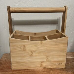 Core Organic Bamboo Cutlery Caddy - Size 8x5x6